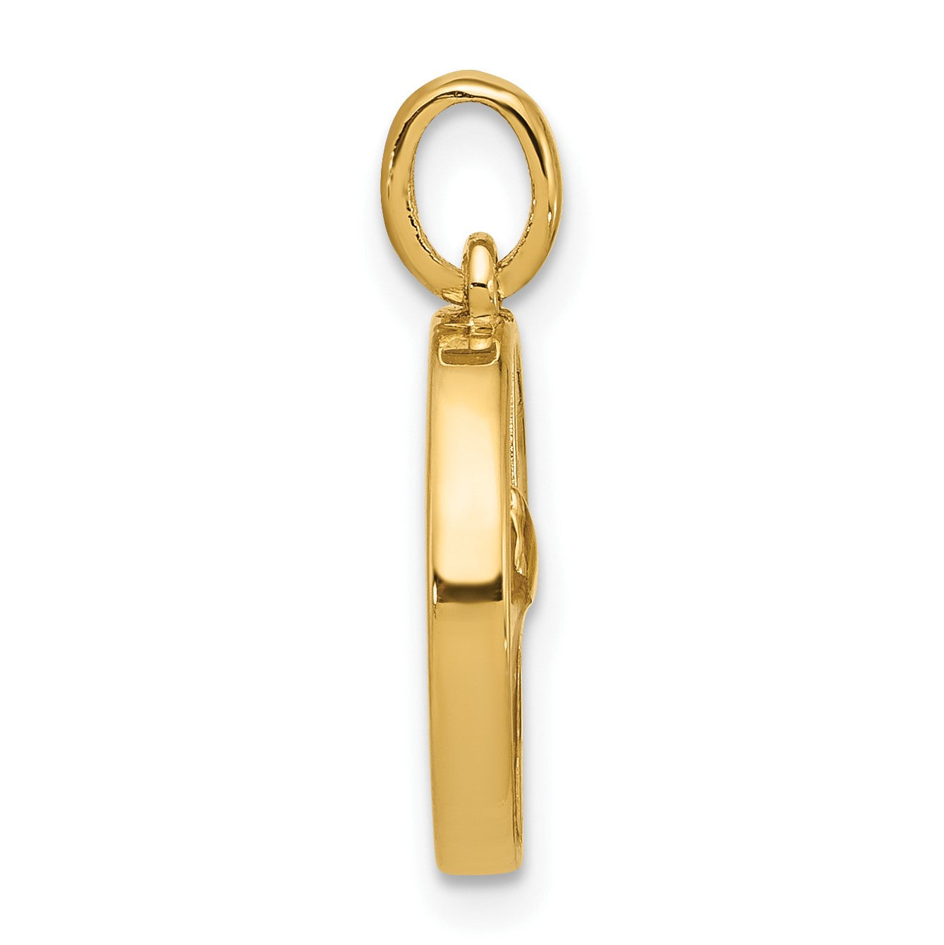 14k Fancy Epoxy Waffle With Bite Missing Charm