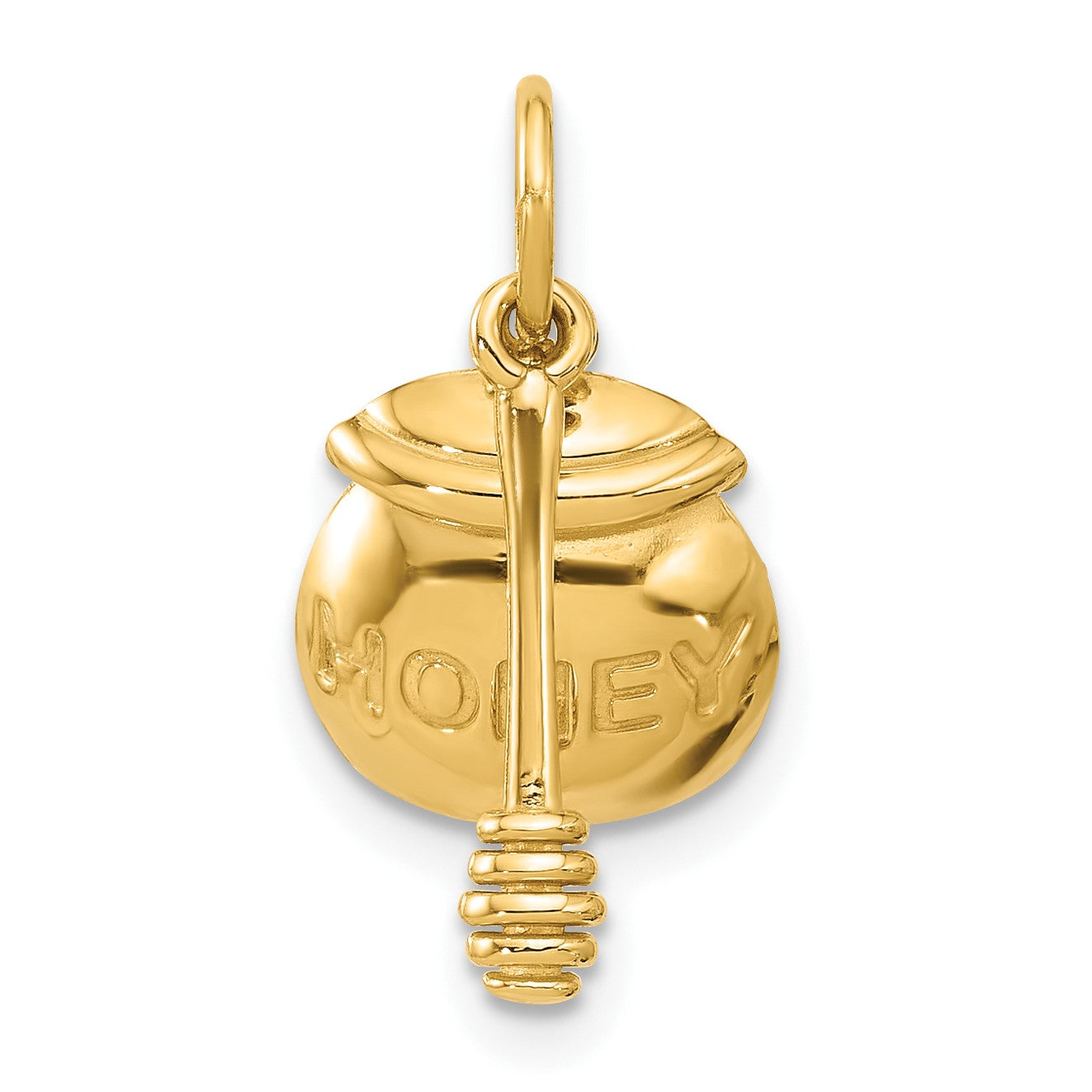 14k Fancy HONEY Pot With Dipper Charm