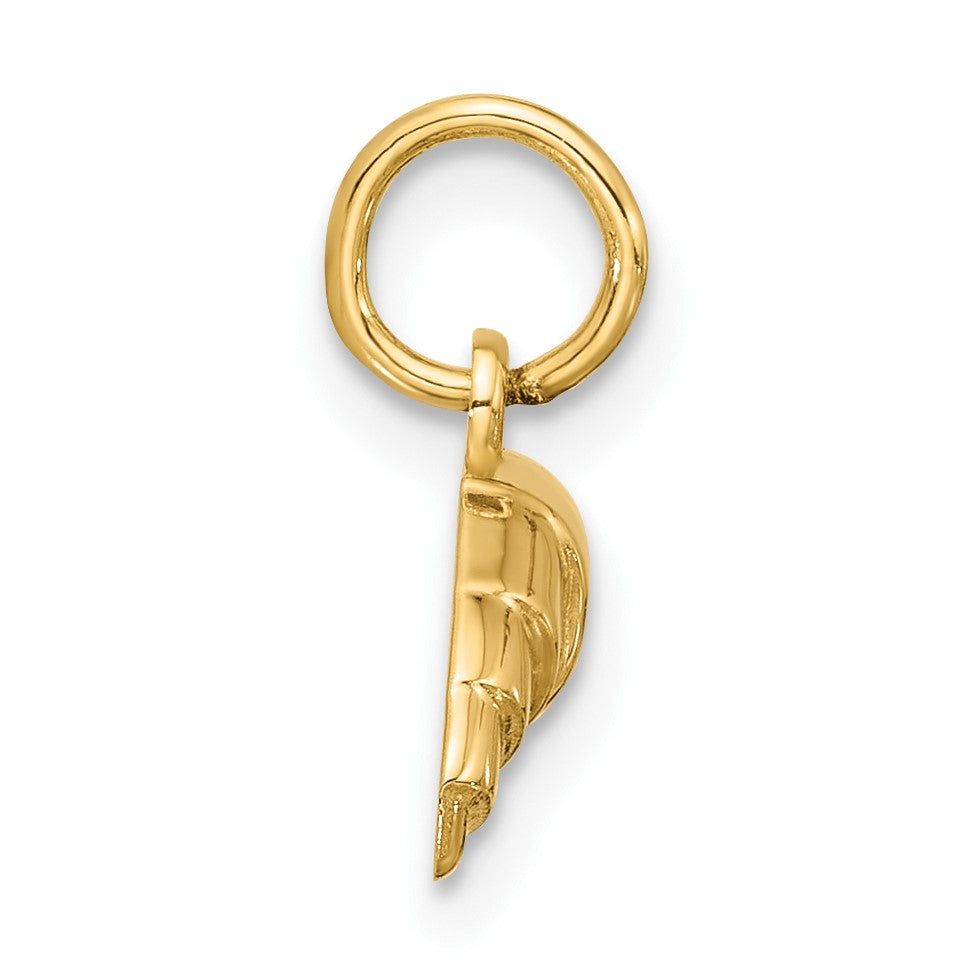 14k 3-D Fancy Croissant Charm