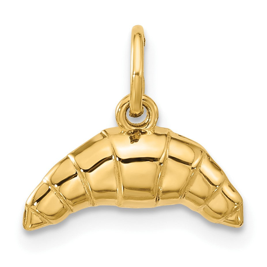 14k 3-D Fancy Croissant Charm