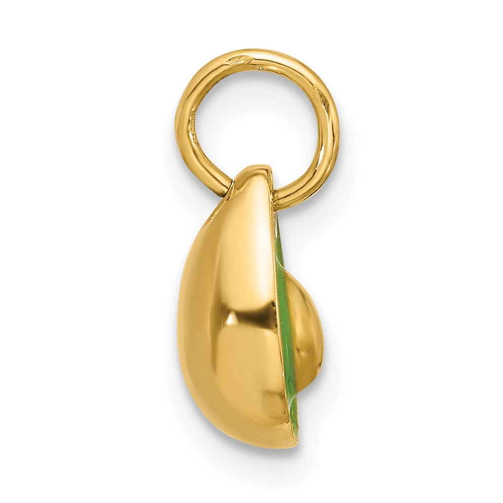 14k 3-D Green Epoxy Fancy Avocado Charm