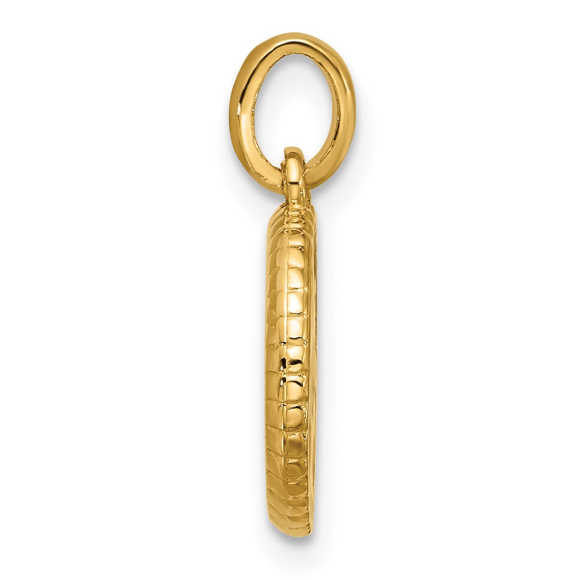 14k Red Enameled Fancy Pie Charm