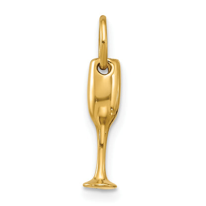 14k Fancy Champagne Flute Charm