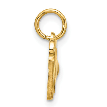 14k White Enameled Fancy Egg on Toast Charm
