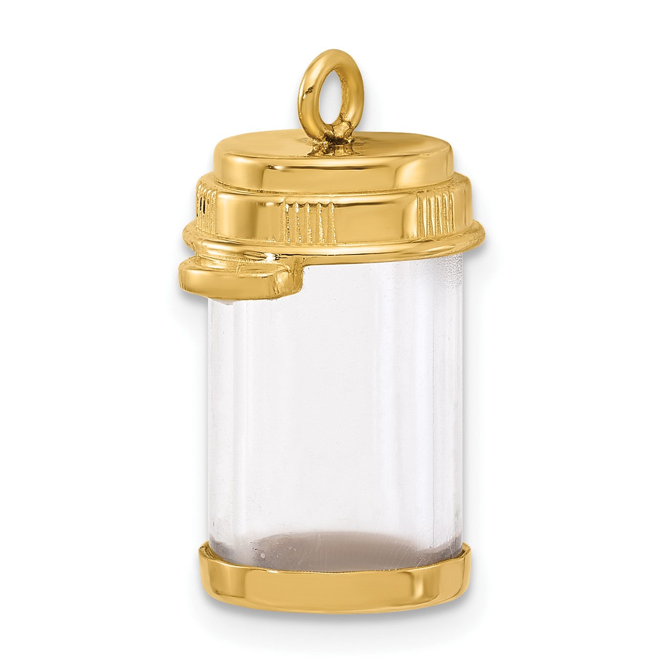 14k Fancy Pill Bottle Charm