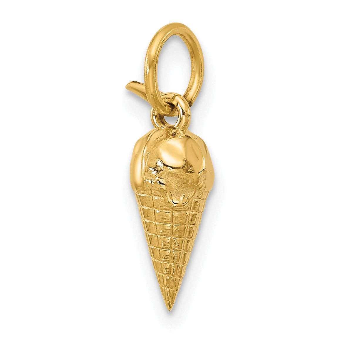 14k Fancy Ice Cream Cone Charm