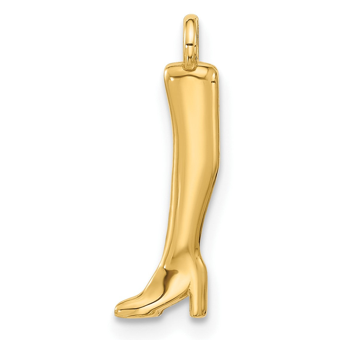 14k Fancy Thigh High Boot Charm