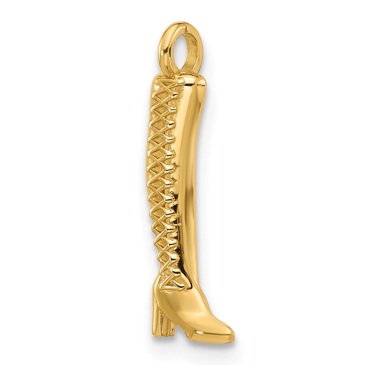 14k Fancy Thigh High Boot Charm