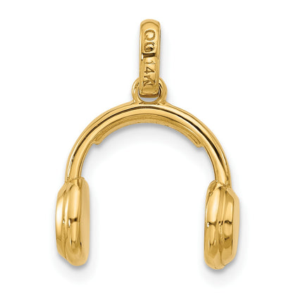 14k Fancy Headphones Charm