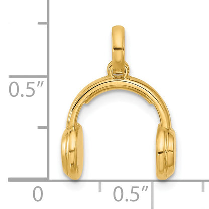 14k Fancy Headphones Charm