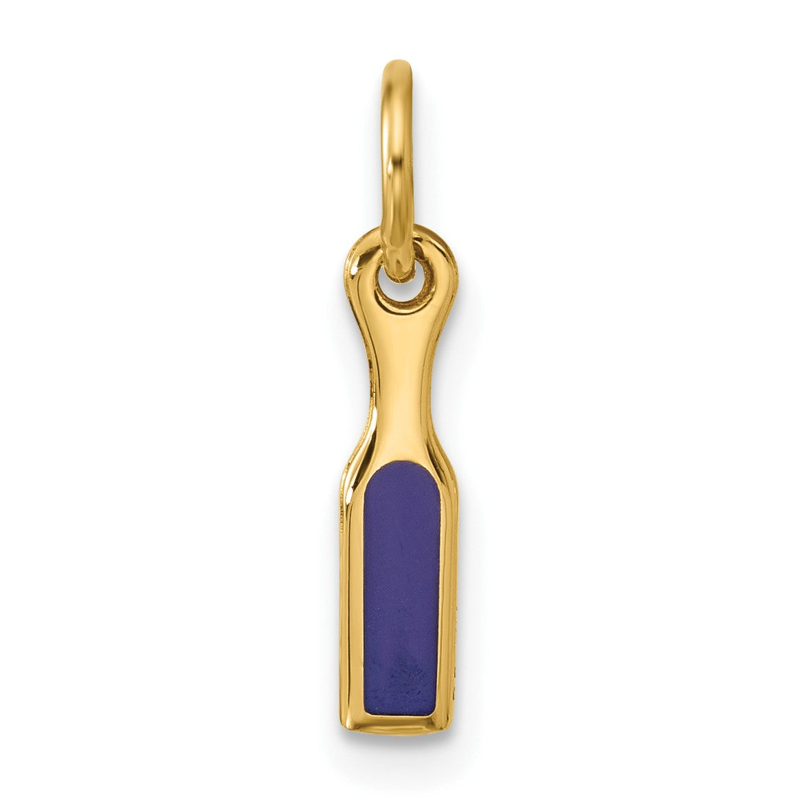 14k Blue Enameled Fancy Hairbrush Charm