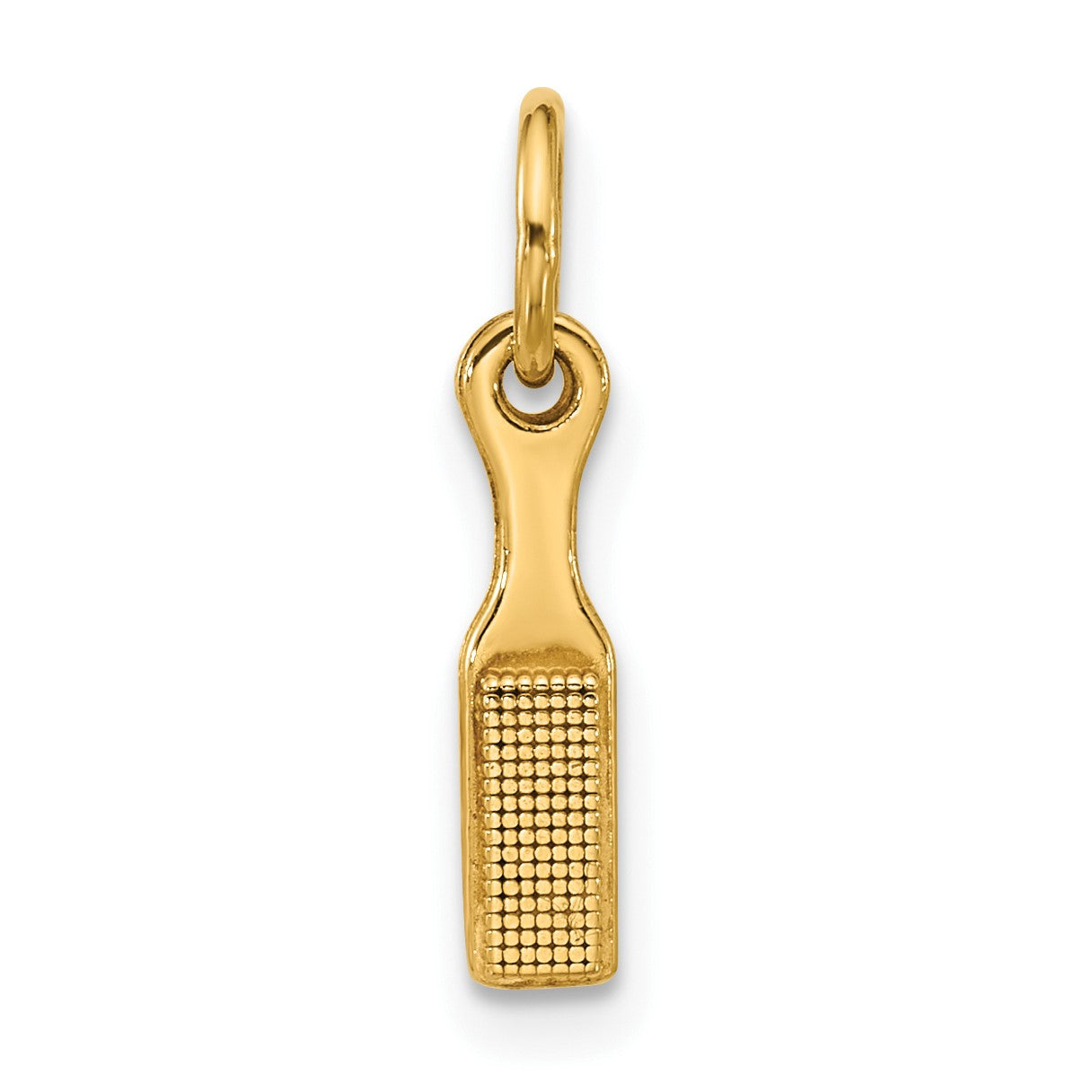 14k Blue Enameled Fancy Hairbrush Charm