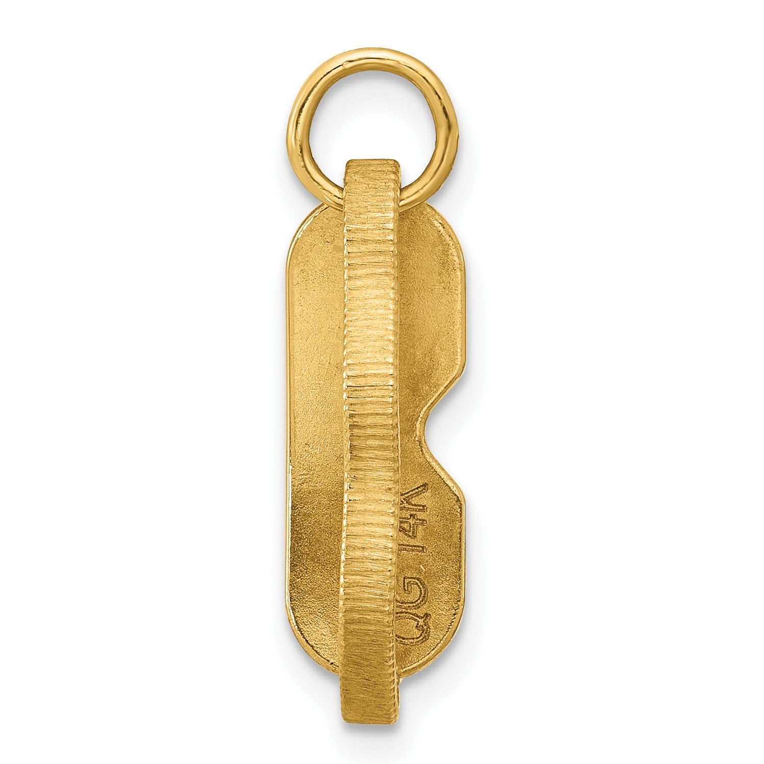 14k Black Enameled Sleep Mask Charm
