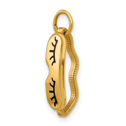 14k Black Enameled Sleep Mask Charm