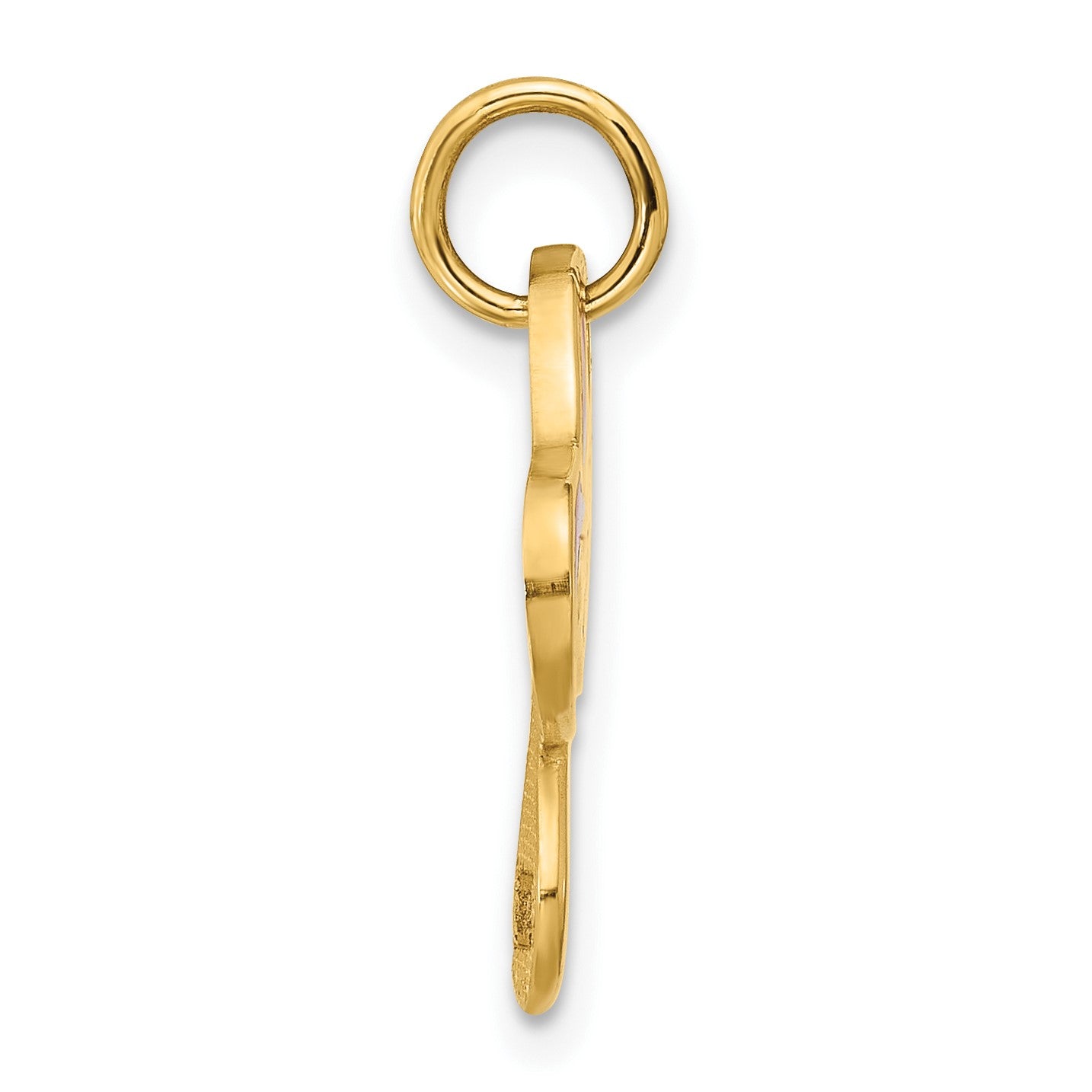 14k Enameled Flat Toadstool Charm