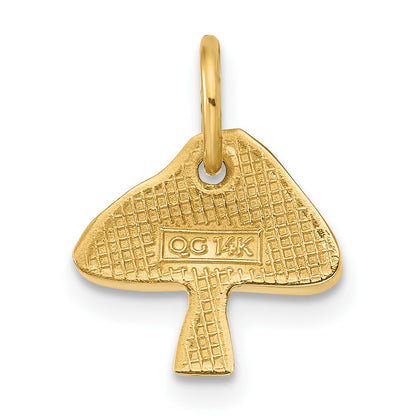 14k Enameled Curvy Toadstool Charm