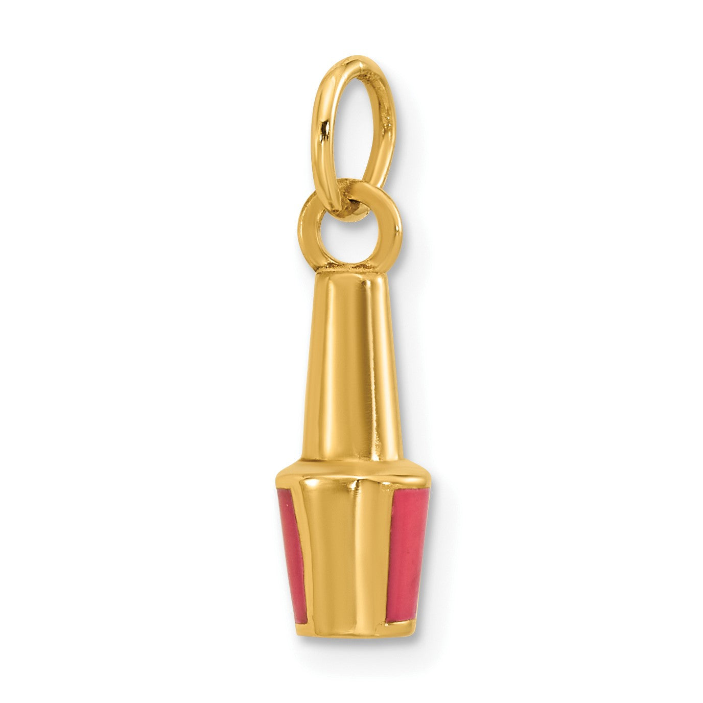 14k Pink Enameled Nail Polish Charm