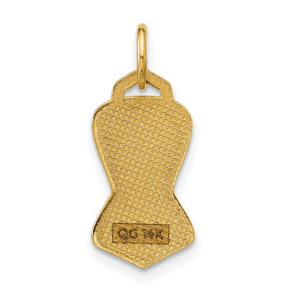 14k Black Enameled One Piece Swimsuit Charm