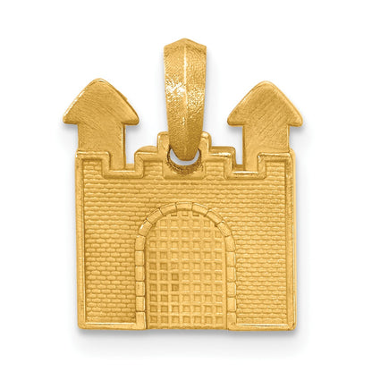 14k 2-D Castle Pendant