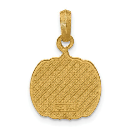 14k Enameled Jack-o-Lantern Pendant