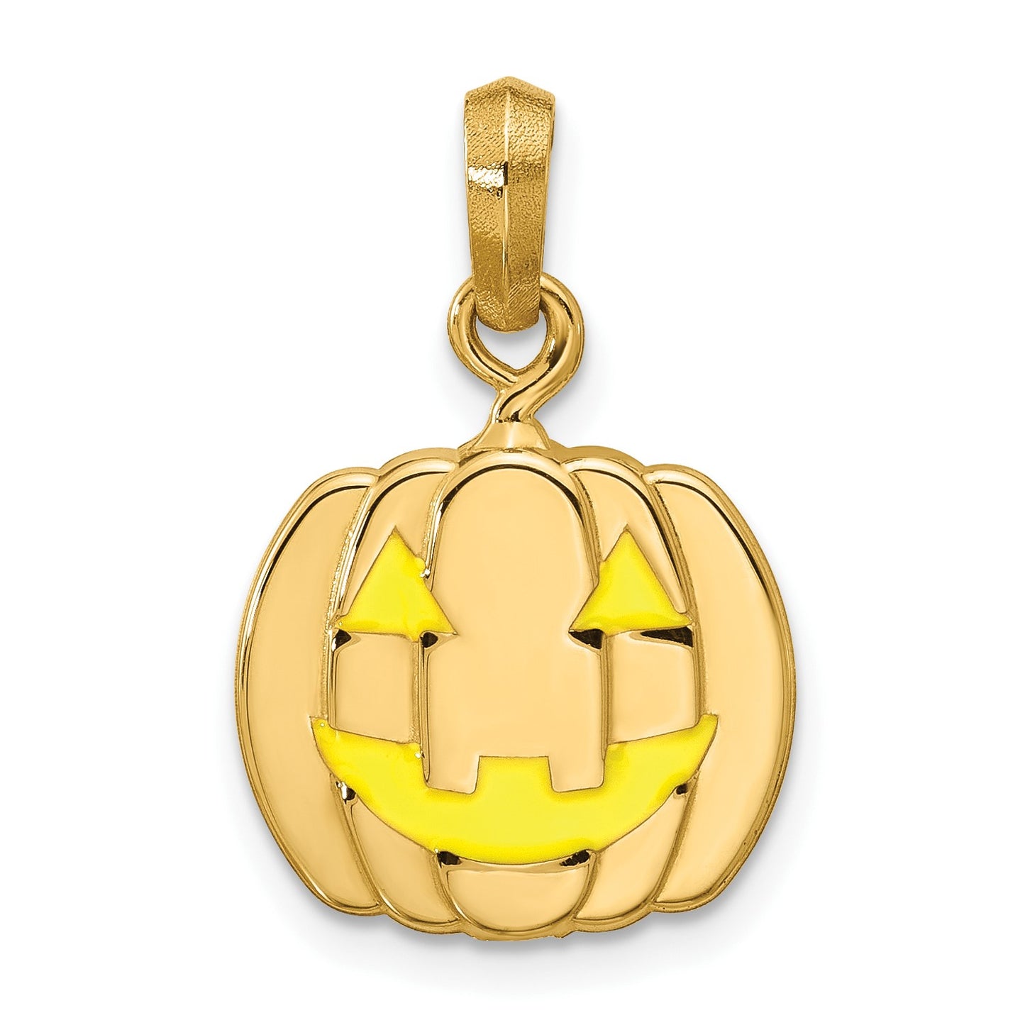14k Enameled Jack-o-Lantern Pendant
