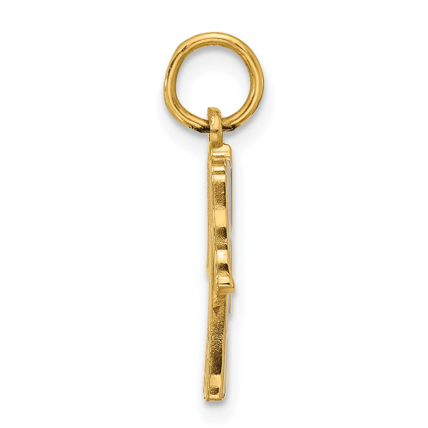 14k White Enameled Bathrobe Charm