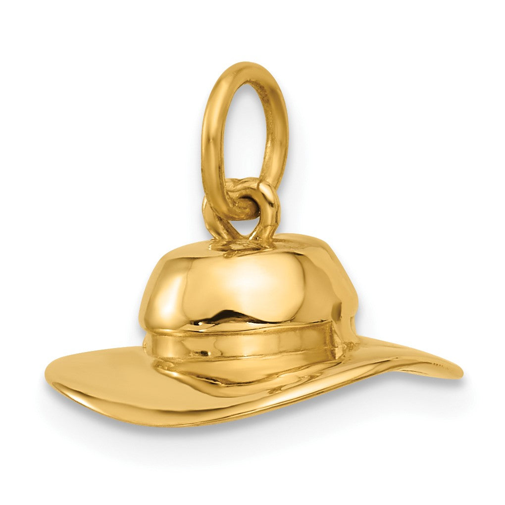 14k Sun Hat Charm