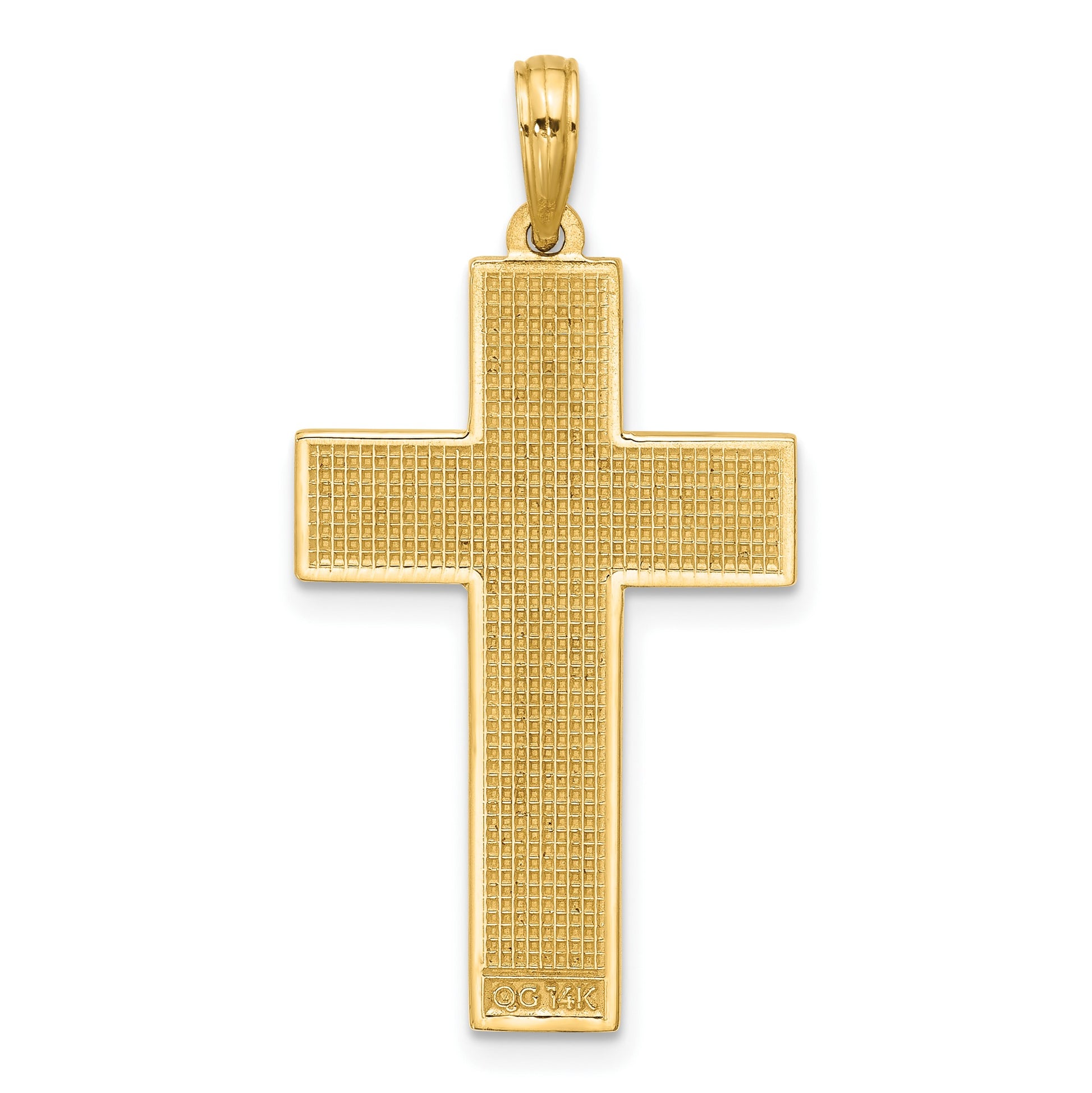 14K Polished Cross Pendant