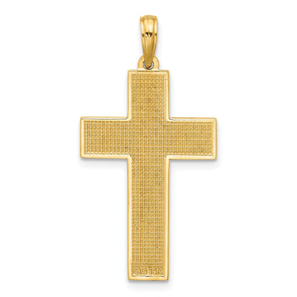 14K Polished Cross Pendant