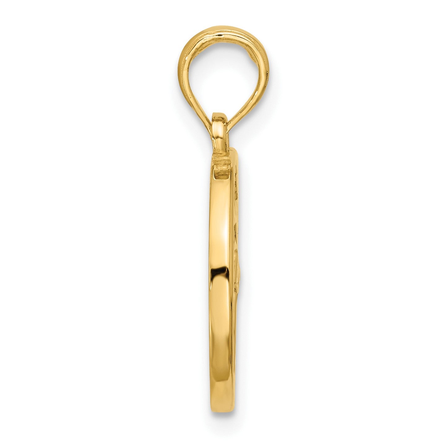 14K Polished Round Libra Pendant