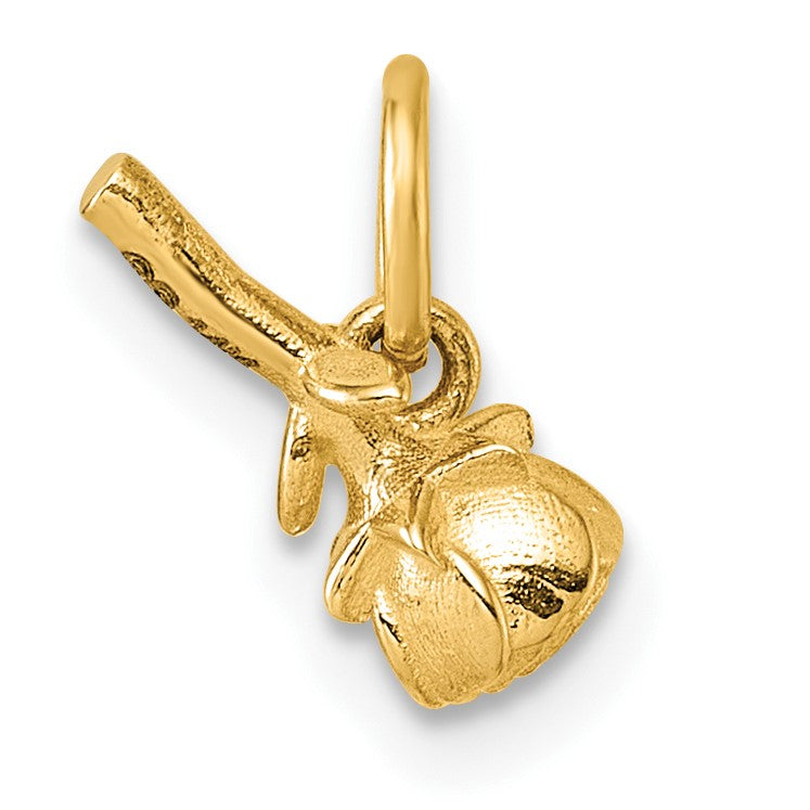 14K Polished Rose Flower Pendant