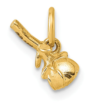 14K Polished Rose Flower Pendant