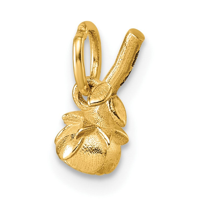 14K Polished Rose Flower Pendant