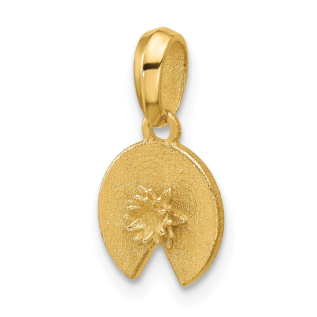 14K Polished Lily Pad Pendant