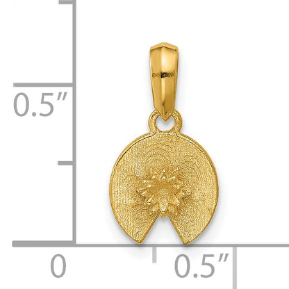 14K Polished Lily Pad Pendant