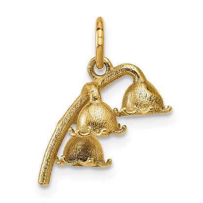 14K Polished Lily of the Valley Pendant