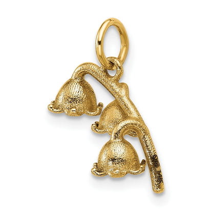 14K Polished Lily of the Valley Pendant