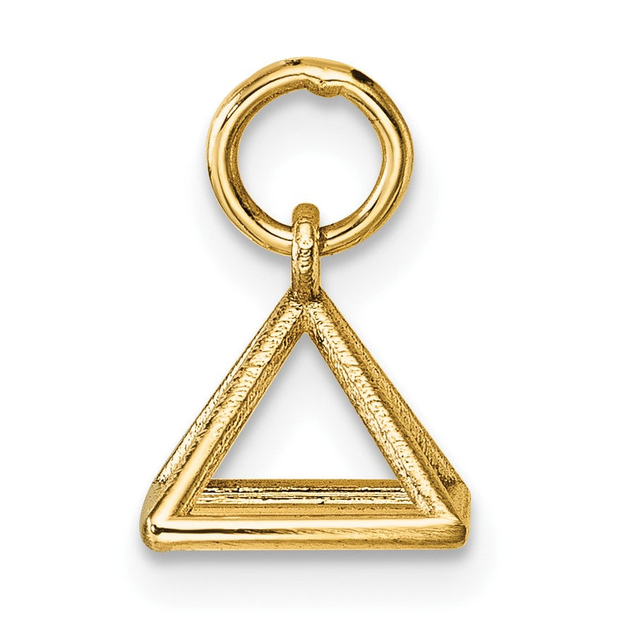 14K Polished Rectangular Pyramid Shape Pendant
