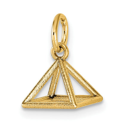 14K Polished Rectangular Pyramid Shape Pendant