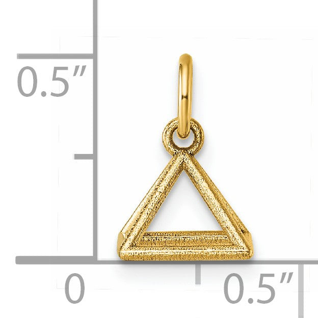 14K Polished Rectangular Pyramid Shape Pendant