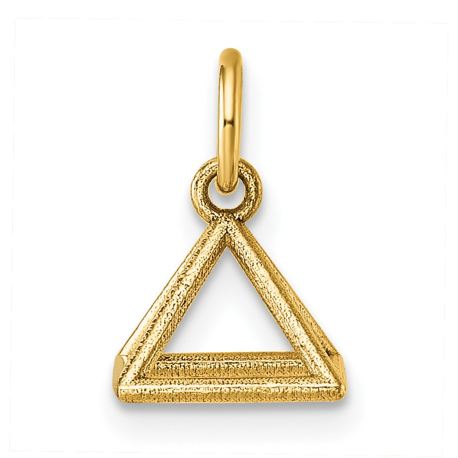 14K Polished Rectangular Pyramid Shape Pendant