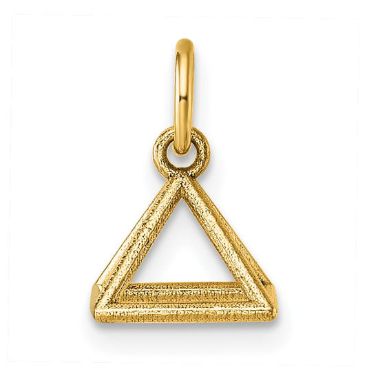 14K Polished Rectangular Pyramid Shape Pendant