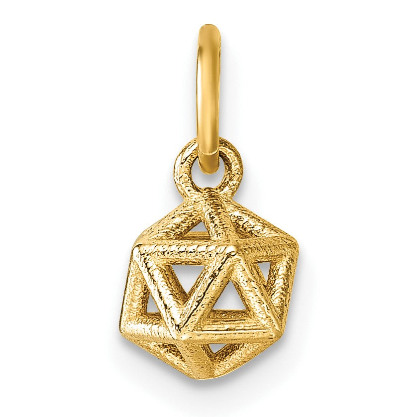 14K Polished Podium Pendant