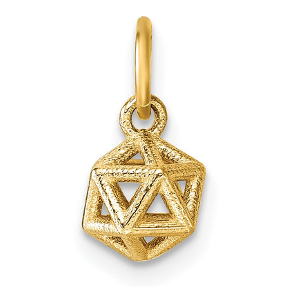 14K Polished Podium Pendant
