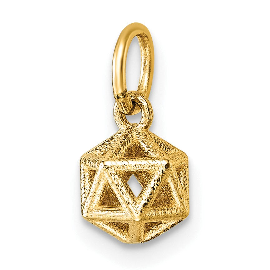 14K Polished Podium Pendant