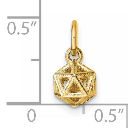 14K Polished Podium Pendant