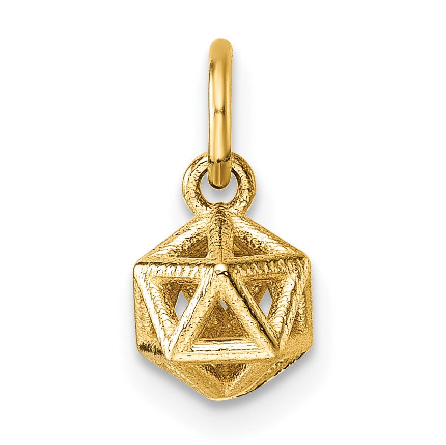 14K Polished Podium Pendant