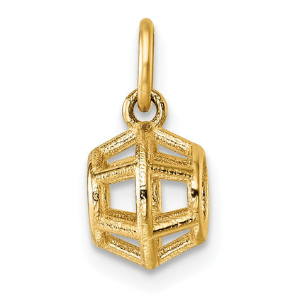 14K Polished Pentagonal Shape Pendant