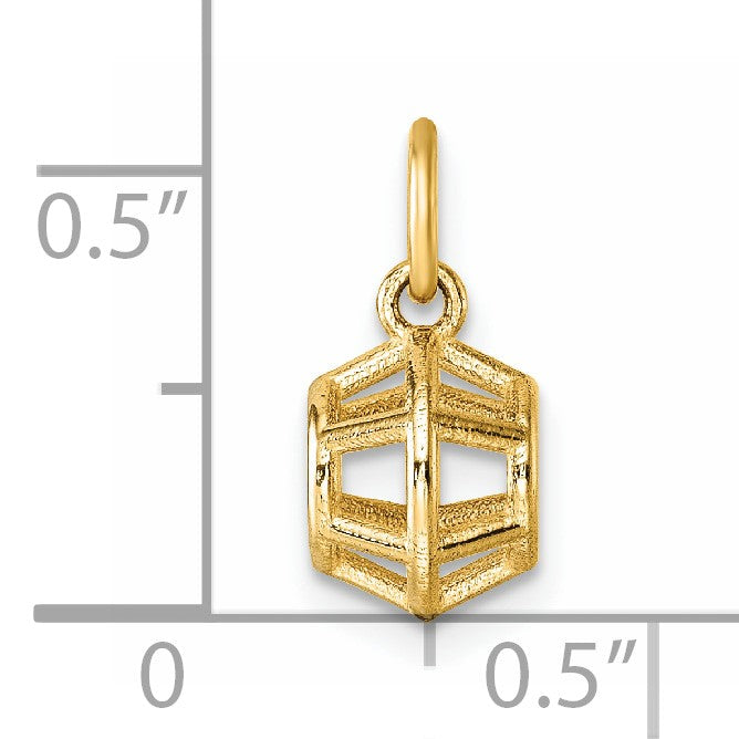 14K Polished Pentagonal Shape Pendant