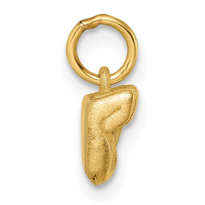 14K Polished Fist Hand Pendant